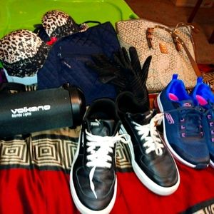 Handbags, wallet, athletic shoes.bra,gloves.pendant,and lights Bluetooth speaker